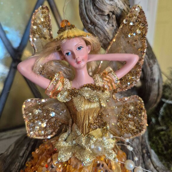 Vintage Gold Fairy Ornament - Picture 4 of 12
